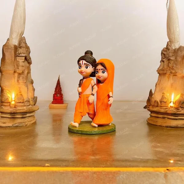 Sita Ram Bal Murti For Car Dashboard and Pooja Ghar – 3 Inch