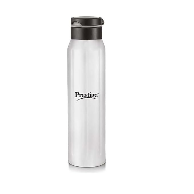 Prestige PSSB 05-SS Single Walled Stainless Steel Water Bottle 900ml, Silver