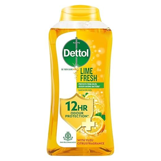 Dettol Body Wash and Shower Gel for Women and Men, Refresh - 250ml | Soap-Free Bodywash | 12h Odour Protection