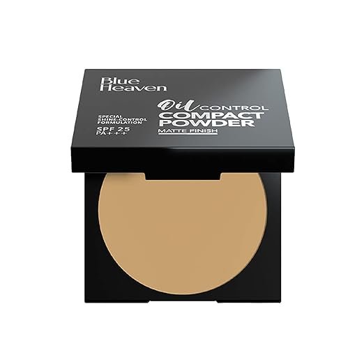 Blue Heaven Oil Control Compact Powder for All Skin types, SPF 25, Matte Finish, Honey 301, 8 gm