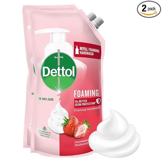 Dettol Foaming Handwash Refill - Strawberry, 700ml (Pack of 2