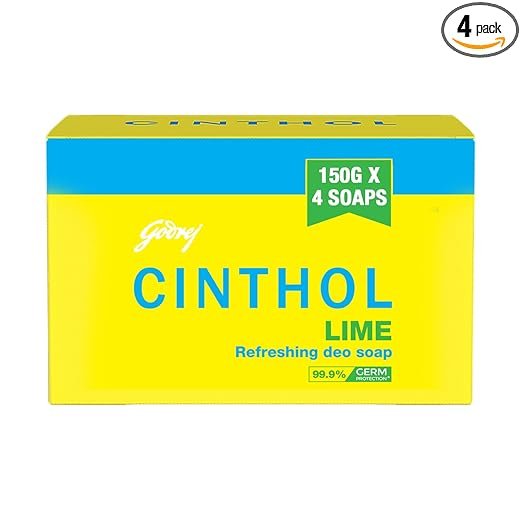 Cinthol Lime Soap, 150g (Pack of4)