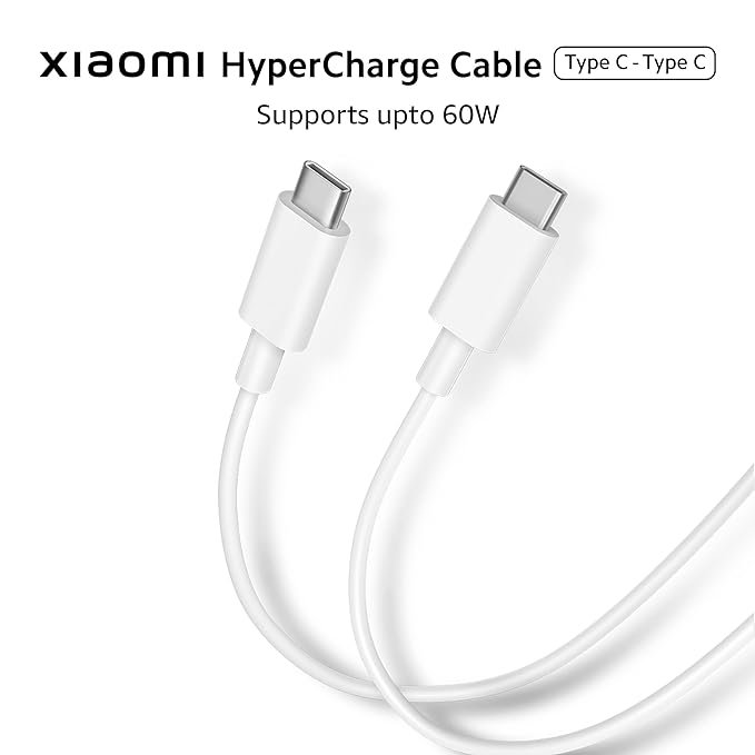 Xiaomi Mi Hypercharge Type-C Cable: Fast Charging for iPhone, Samsung, Phones, MacBook, Power Banks & TWS - 120W, 6A Data Transfer, Universal Compatibility