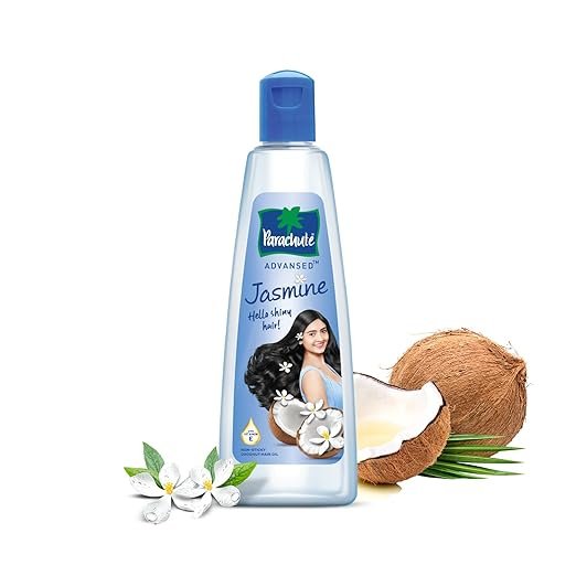 Parachute Advansed Jasmine Coconut Hair Oil With Vitamin-E For Healthy Shiny Hair, Non-sticky, 300ml