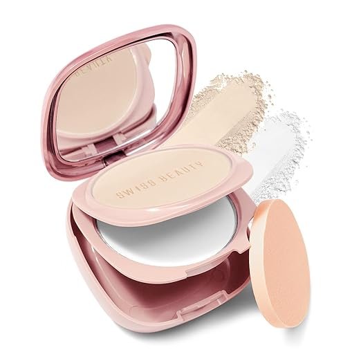 SWISS BEAUTY Matte & Set Duo Compact 20 Gm All Skin, Beige