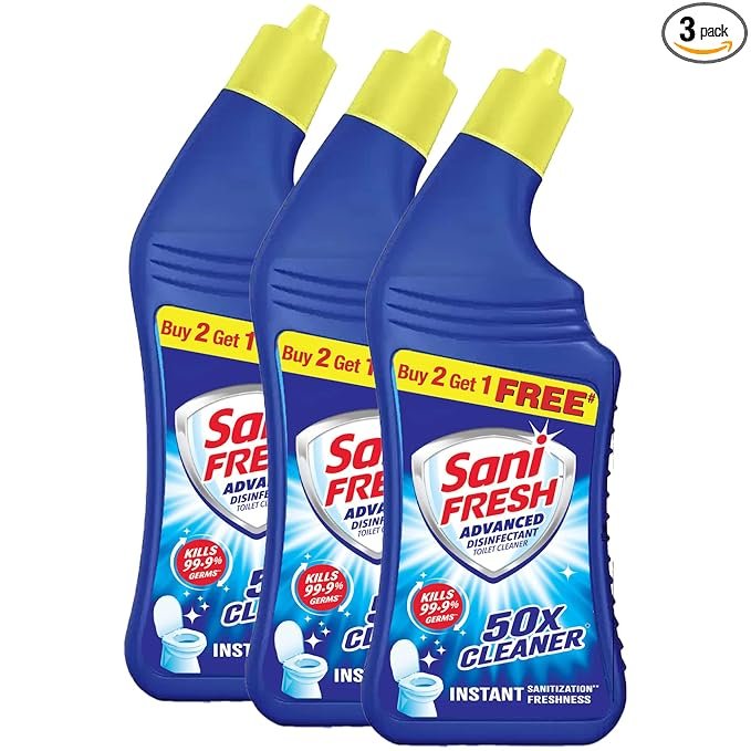 Sani Fresh Advanced Liquid Toilet Cleaner - 520ml x 3 (Buy 2 Get 1 Free) 